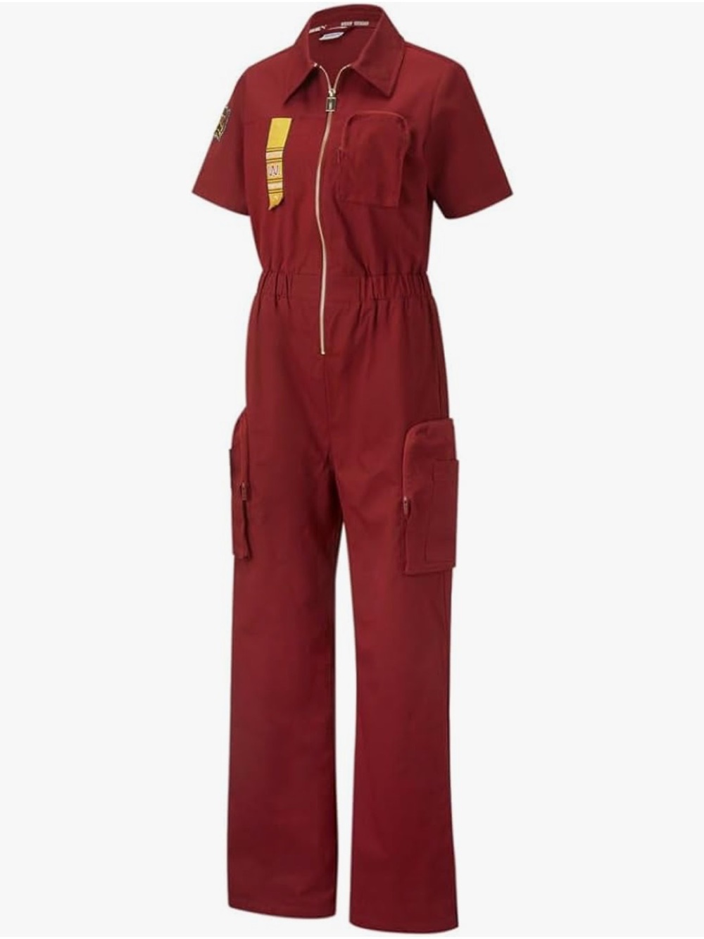 PUMA Womens Tye Jumpsuit Casual - Red